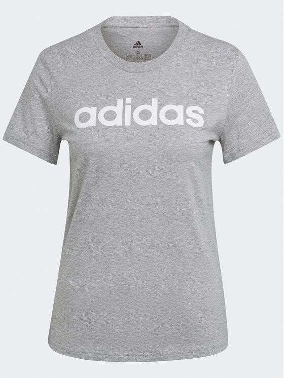 adidas adidas Футболка Essentials Logo HL2053 Сірий Slim Fit