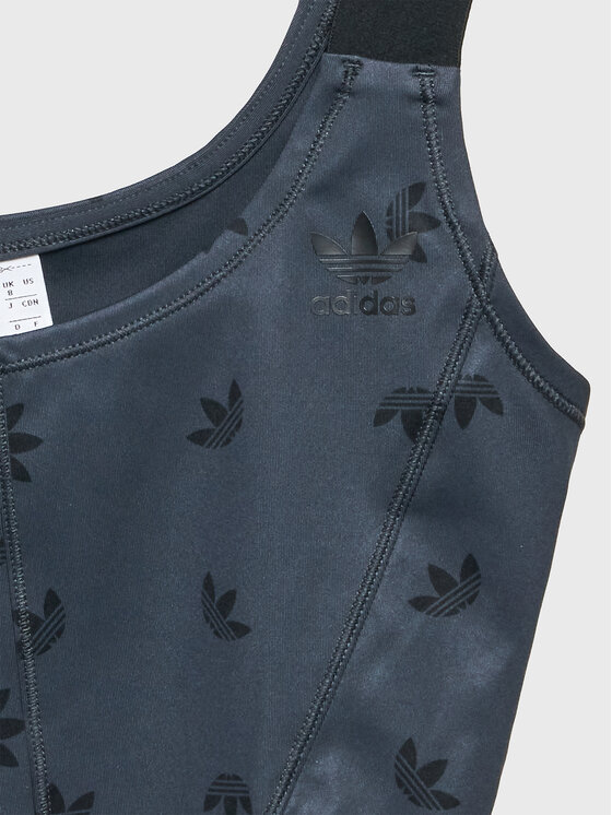 adidas adidas Топ Allover Print Corset HL9159 Сірий Slim Fit