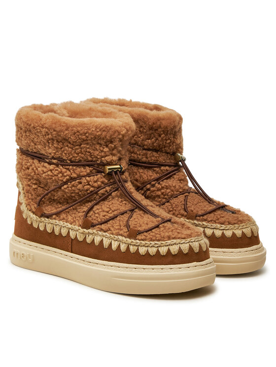 Mou Śniegowce Mou Eskimo Sneaker Bold Scoub Lace FW411012A Brązowy