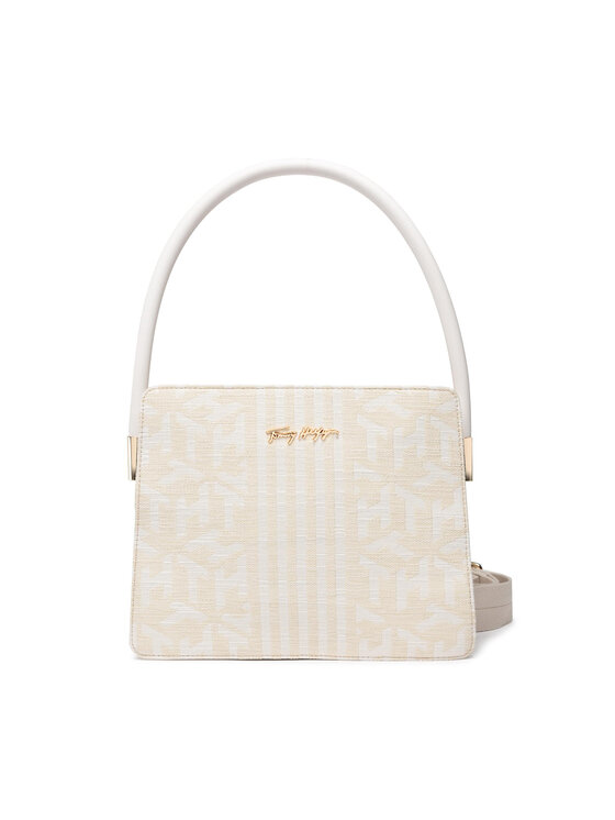 Tommy Hilfiger Táska Tommy Hilfiger New Tommy Shoulder Bag Canvas AW0AW12314 Bézs