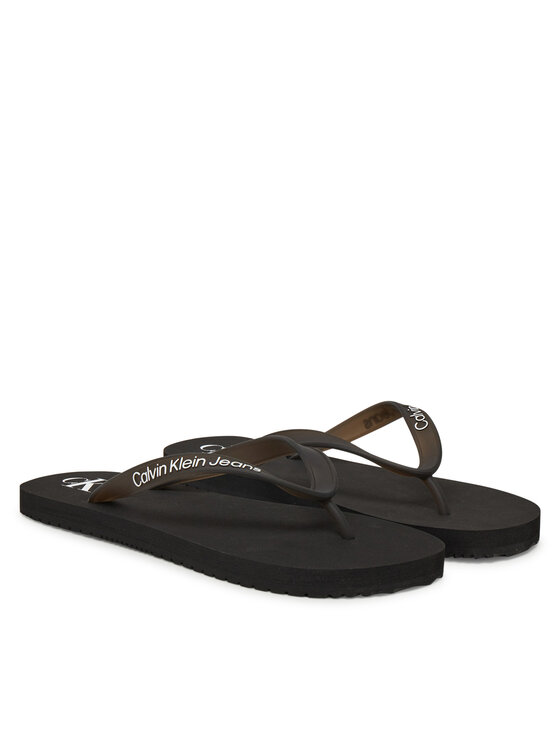 Calvin Klein Jeans Žabky Calvin Klein Jeans Beach Sandal Transparent Tpu YW0YW01829 Čierna