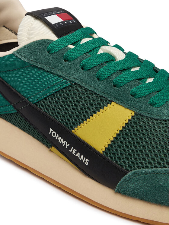 Tommy Jeans Snīkeri Tommy Jeans Retro Runner Archive Open Mesh EM0EM01715 Zaļš