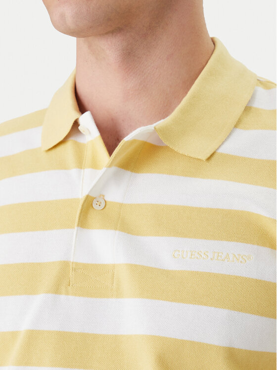 Guess Jeans Guess Jeans Поло M6GP00 KCOT1 Жовтий Regular Fit