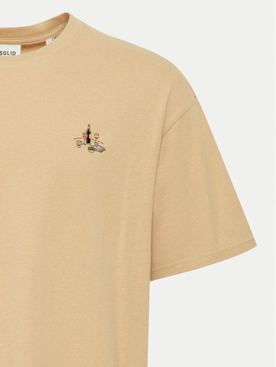 Solid Solid Camiseta Manes 21108333 Marrón Regular Fit