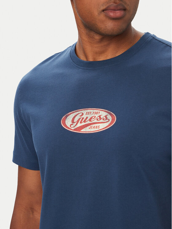 Guess Jeans Guess Jeans Camiseta M6YI06 K3649 Azul marino Regular Fit