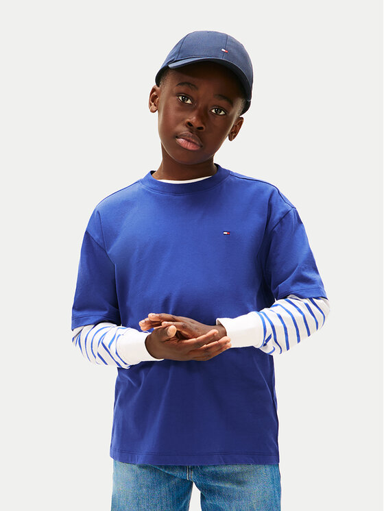 Tommy Hilfiger Tommy Hilfiger Camiseta Essential Archive KB0KB09646 D Azul Regular Fit