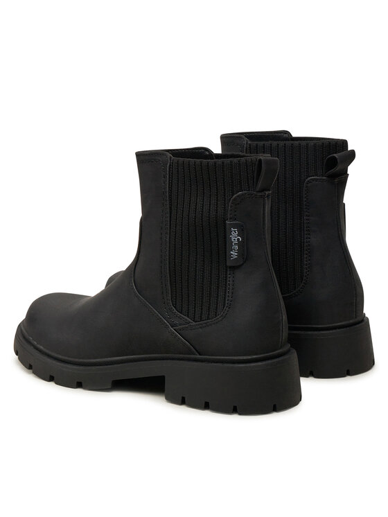 Wrangler Kotníková obuv s elastickým prvkem Wrangler Josie 20243064.11A Černá