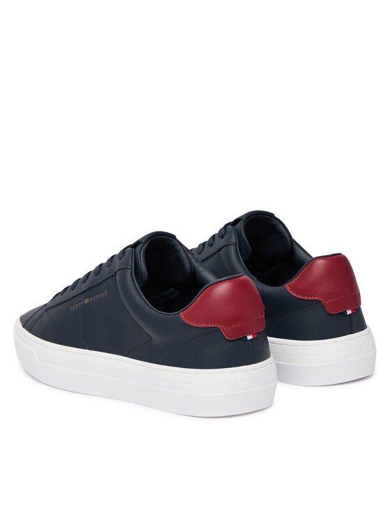 Tommy Hilfiger Laisvalaikio batai Tommy Hilfiger Premium Dress Cupsole Lth FM0FM05572 Tamsiai mėlyna