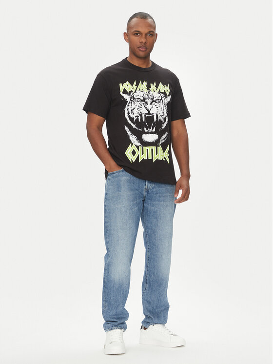 Versace Jeans Couture Versace Jeans Couture Camiseta 78GAHT06 Negro Regular Fit