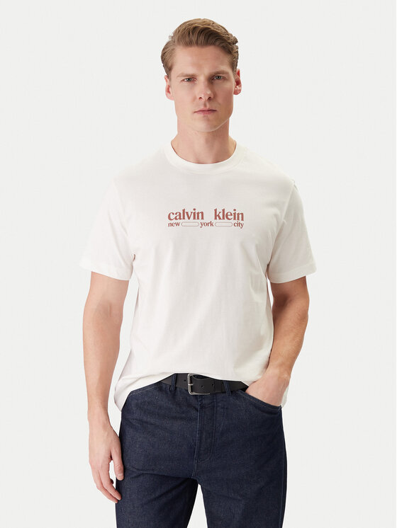 Calvin Klein Jeans Calvin Klein Jeans Camiseta NYC Graphic LV14RE831G Blanco Regular Fit