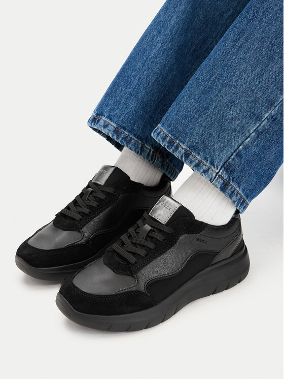Geox Sneakersy Geox D Plummery D65YNA 5422 C9999 Czarny