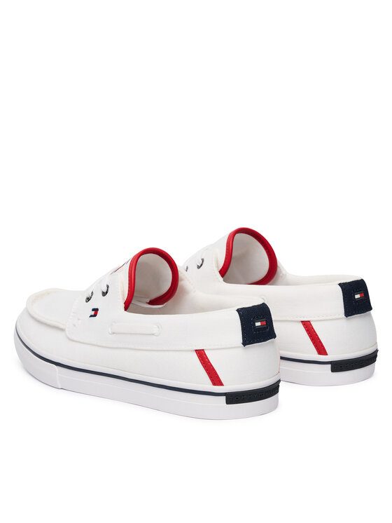 Tommy Hilfiger Scarpe sportive Tommy Hilfiger Th Boat Vulc Sneaker Canvas FM0FM05877 Bianco