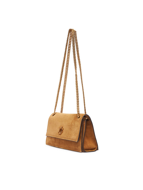 Tory Burch Сумка Tory Burch Kira Turnlock Suede Mini Bag 178150 Коричневий