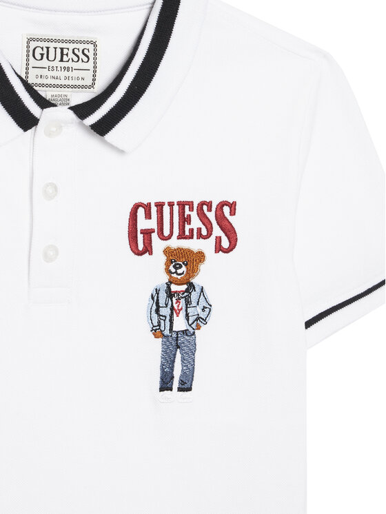 Guess Guess Polo L6RP01 KBV51 Blanco Regular Fit