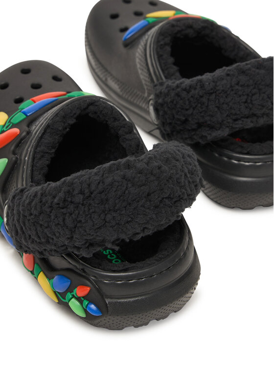 Crocs Šlepetės Crocs Clsc Lined Holiday Lights 212026 Juoda