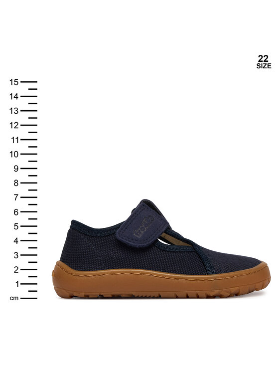 Froddo Тапочки Froddo Barefoot Canvas T-Bar G1700439 M Cиній