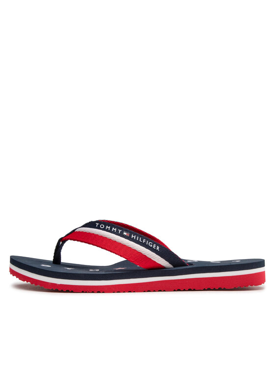 Tommy Hilfiger Šlepetės per pirštą Tommy Hilfiger Tommy Loves Ny Beach Sandal FW0FW02370 Tamsiai mėlyna
