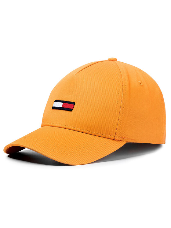 Tommy Jeans Cepure ar nagu Tommy Jeans Tjw Flag Cap AW0AW07222 Dzeltens