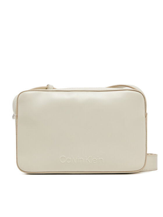 Calvin Klein Ročna torba Calvin Klein Embossed Logo Camera Bag K60K612555 Bež