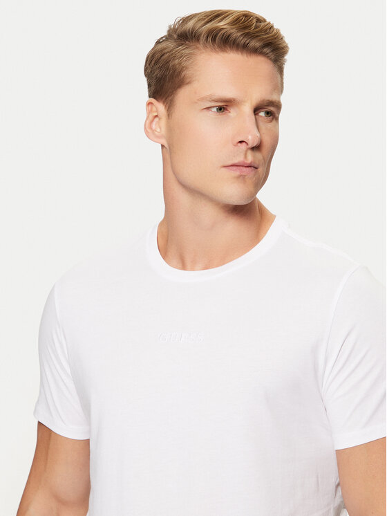 Guess Guess Marškinėliai M4GP39 K7HD0 Balta Regular Fit
