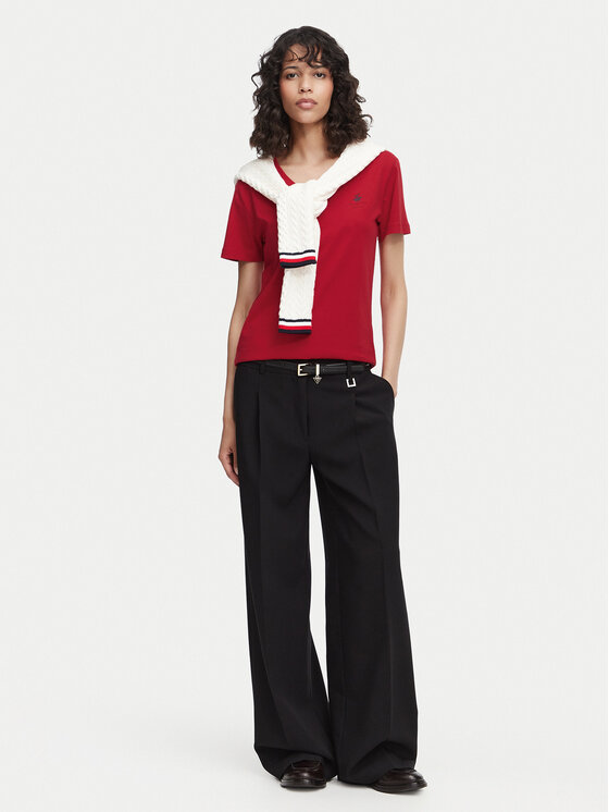 Beverly Hills Polo Club Beverly Hills Polo Club Camiseta P-SS26W-TS516518 Rojo Regular Fit