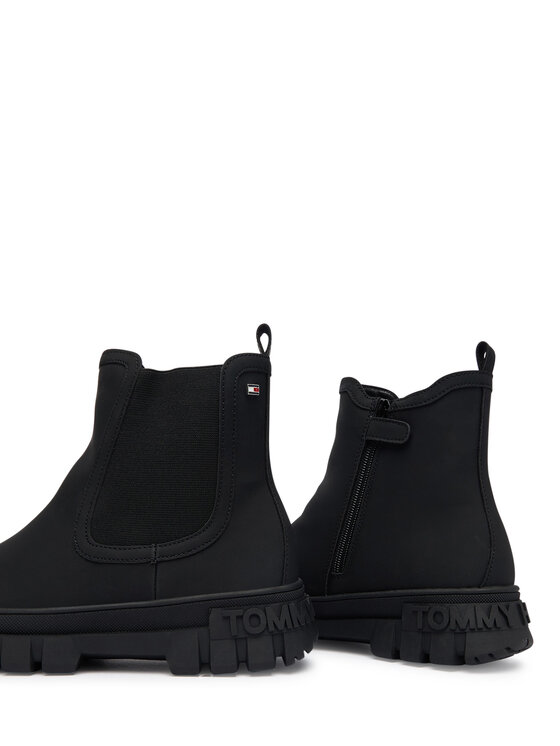 Tommy Hilfiger Īsie zābaki Tommy Hilfiger T3X5-34130-1355999 D Melns