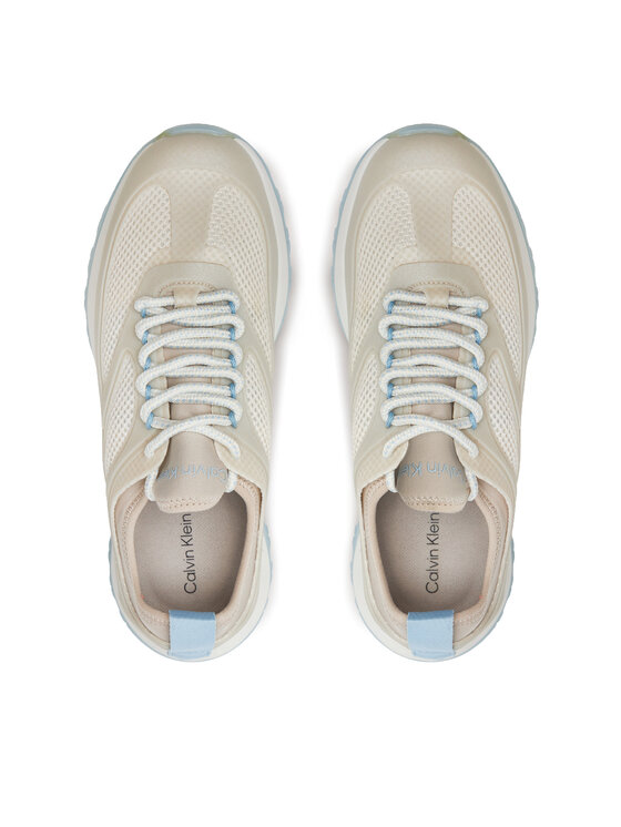 Calvin Klein Сникърси Calvin Klein Runner Lace Up Pearl Mix M HW0HW02079 Бежов