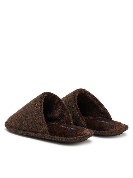 Tommy Hilfiger Pantuflas Tommy Hilfiger Herringbone House Shoe FM0FM06018 Marrón oscuro