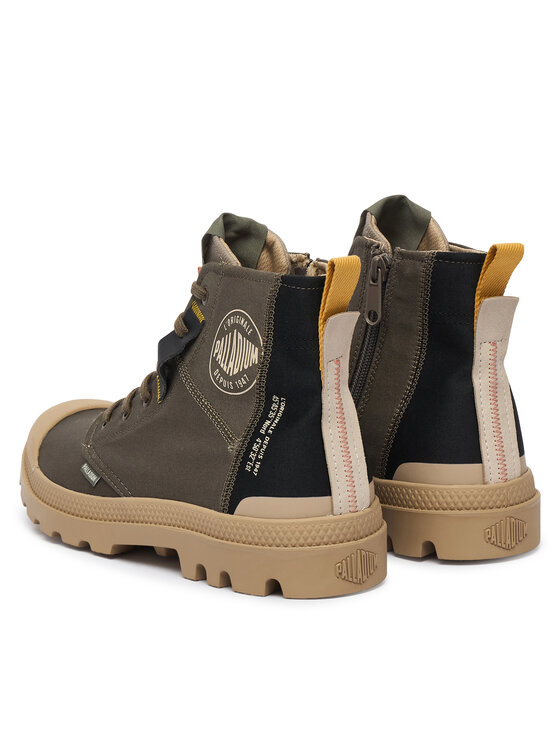 Palladium Schnürstiefeletten Palladium Pampa Hi Layer Zip 09549-282-M Braun