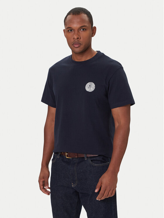 Mustang Mustang Camiseta Akron 1016869 Azul marino Relaxed Fit