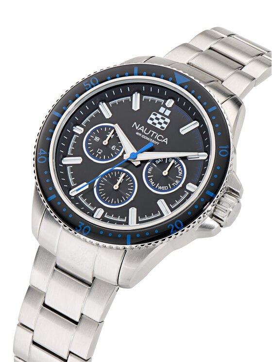 Nautica Ročna ura Nautica Nct Windrose NAPWRF407 Srebrna