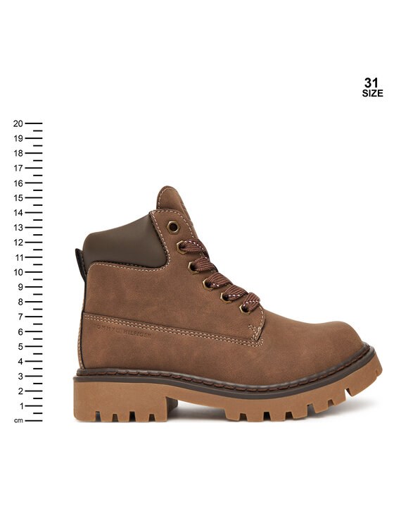 Tommy Hilfiger Pohodni čevlji Tommy Hilfiger T3X5-34125-1269509 S Rjava