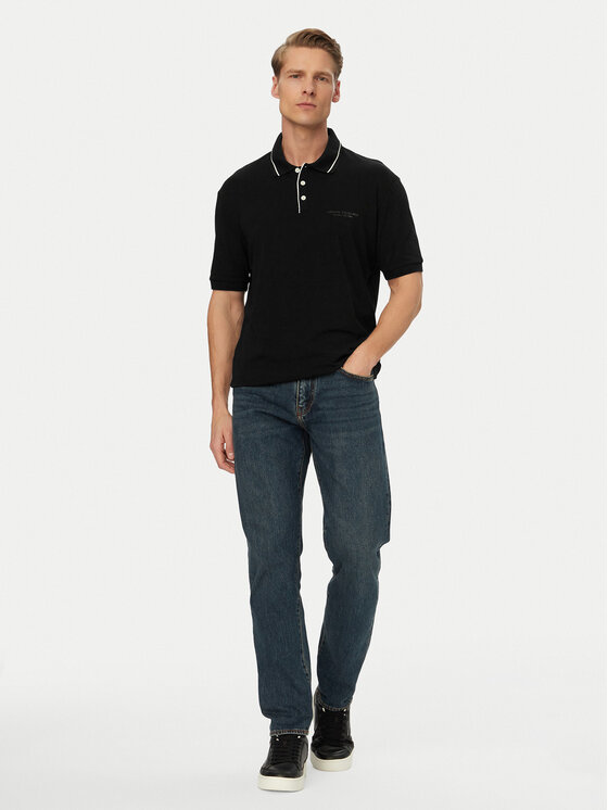 Armani Exchange Armani Exchange Поло XM001557 AF10363 UC001 Чорний Regular Fit