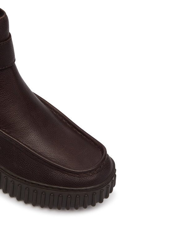 Clarks Polokozačky Clarks Torhill Buckle 26327987 Hnědá