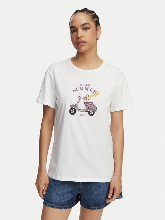 Liu Jo Liu Jo Camiseta WA6502 JS923 Blanco Regular Fit