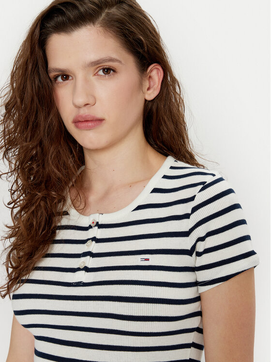 Tommy Jeans Tommy Jeans Póló DW0DW19502 Színes Slim Fit