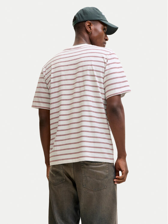 Jack & Jones Jack & Jones Camiseta Norrebro Stripe 12291021 Écru Regular Fit
