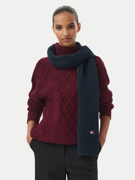 Tommy Hilfiger Fular Tommy Hilfiger Heritage AW0AW18983 Bleumarin