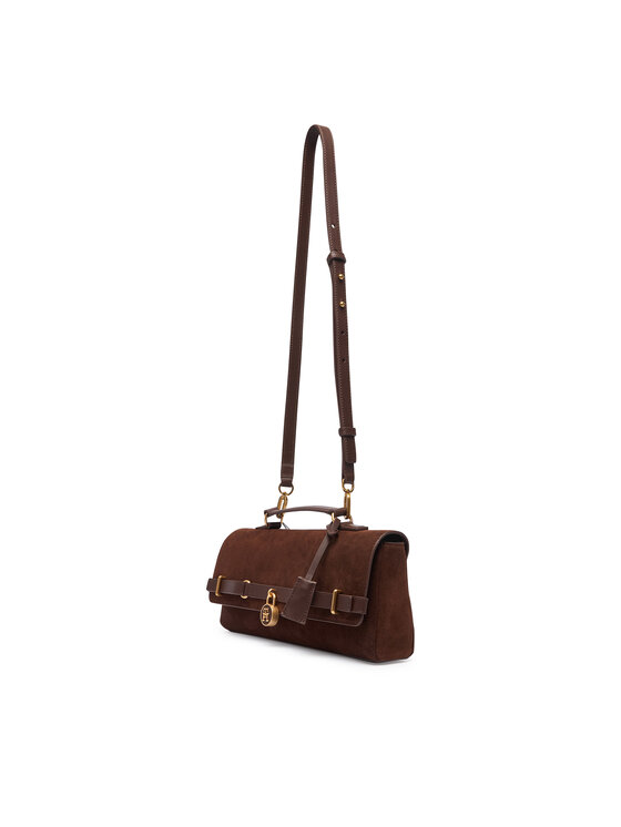 Tommy Hilfiger Borsetta Tommy Hilfiger American Icon Clutch Suede AW0AW19515 Marrone