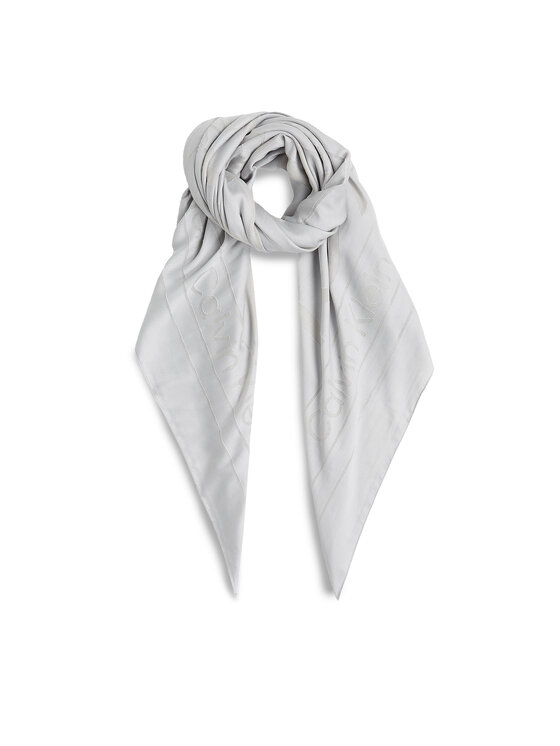 Calvin Klein Foulard Calvin Klein Burnout Large Monogram K60K612977 Grigio