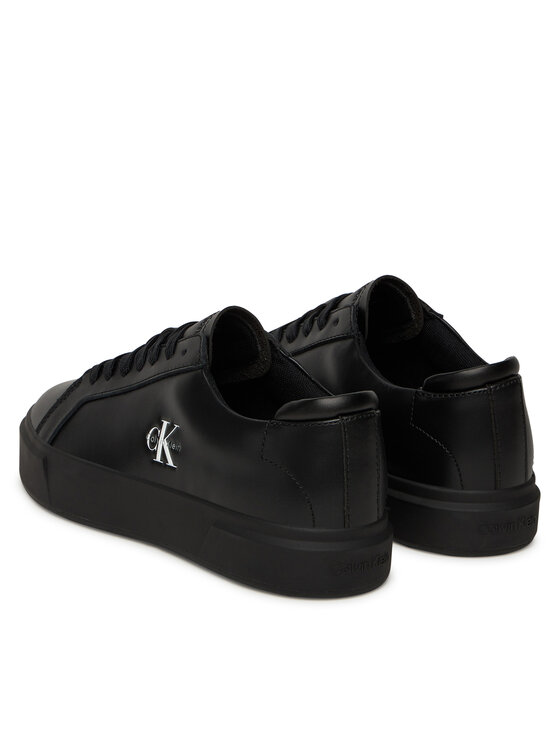 Calvin Klein Superge Calvin Klein Basket Cupsole Laceup Lth Ml YW0YW01945 Črna