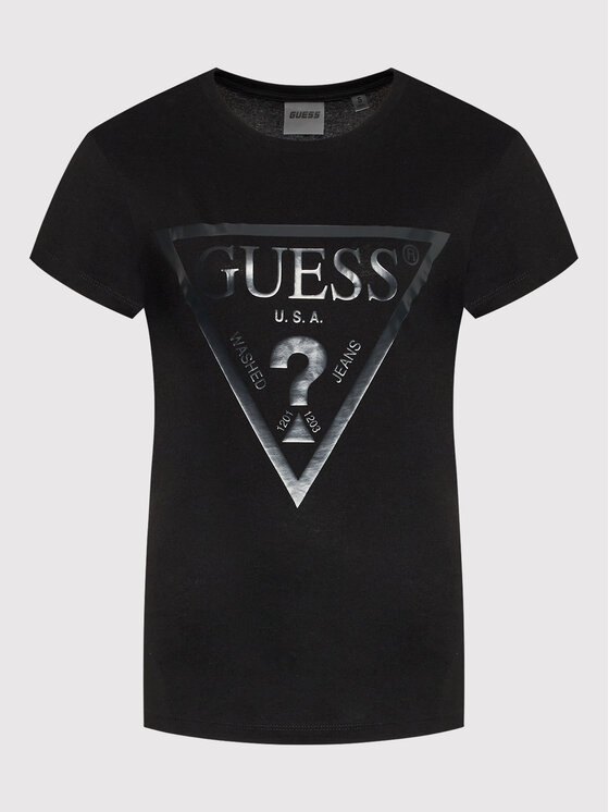 Guess Guess Majica V2YI07 K8HM0 Črna Regular Fit