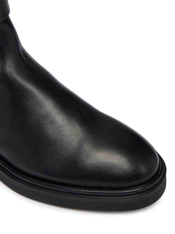 Calvin Klein Čižmy Calvin Klein Knee Boot W/ Metal Logo HW0HW02665 Čierna