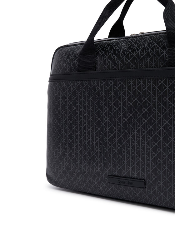 Calvin Klein Чанта за лаптоп Calvin Klein Emblem Aop Coated Commuter/Lapto LV04D3625G Черен