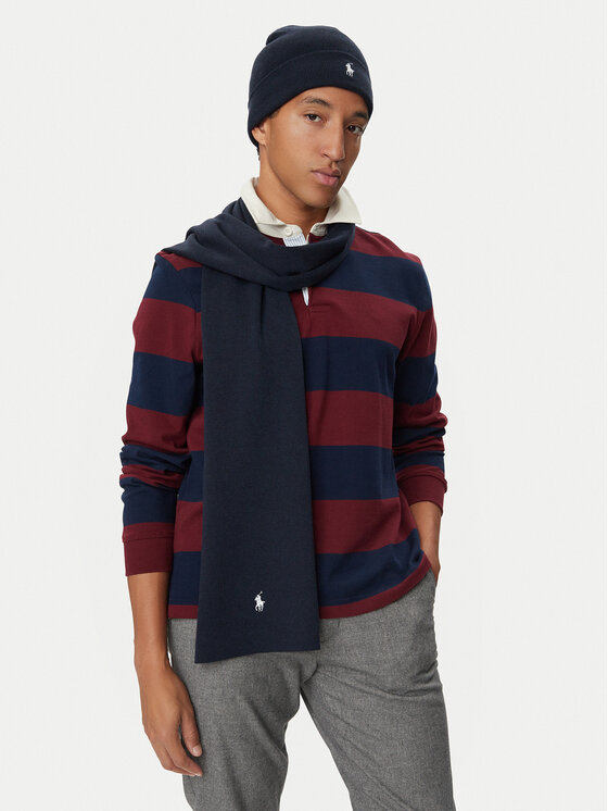 Polo Ralph Lauren Zestaw szalik i czapka Polo Ralph Lauren 710B28980001 Granatowy