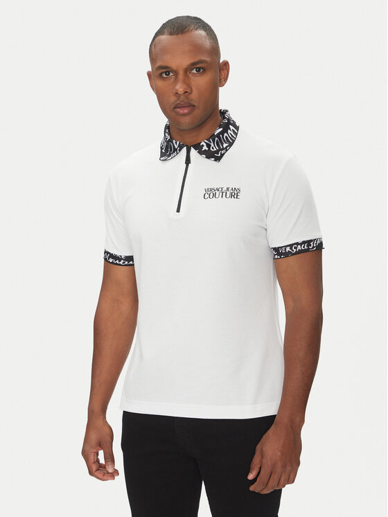 Versace Jeans Couture Versace Jeans Couture Поло 78GAGT02 Білий Regular Fit