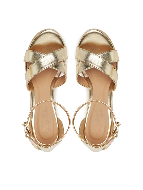 ONLY Shoes Еспадрильї ONLY Shoes Onlamelia-18 Pu Foil Wedge 15335554 Золотий
