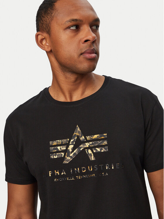 Alpha Industries Alpha Industries Camiseta Basic Effect 100501EP Negro Regular Fit