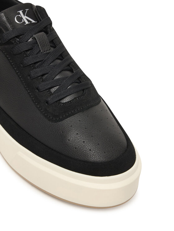 Calvin Klein Superge Calvin Klein Basket Cupsole Laceup Lth-Nu YM0YM01354 Črna