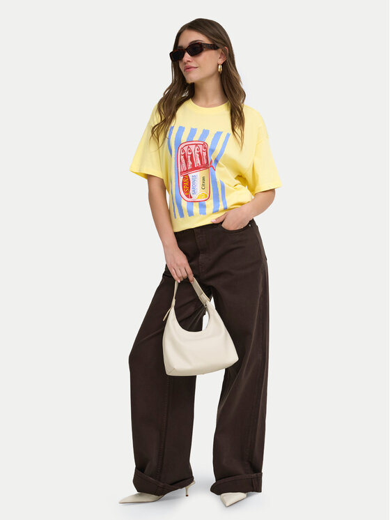 ONLY ONLY Футболка Vivvi 15346761 Світло-жовтий Regular Fit